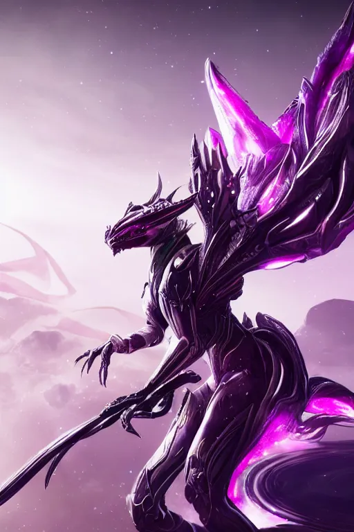 Prompt: galactic hyperdetailed elegant beautiful stunning giantess saryn warframe dragon goddess paw shot, sharp spines, sharp metal ears, smooth purple eyes, smooth fuschia skin, silver armor, bigger than galaxy, epic proportions, epic scale, epic size, warframe fanart, destiny, furry, dragon art, goddess, giantess, furaffinity, octane render