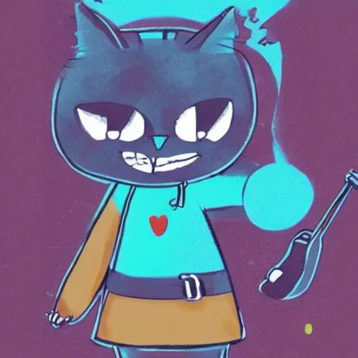 Prompt: mae from night in the woods