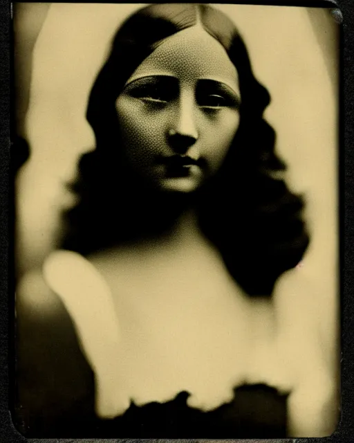 Image similar to [ [ [ tintype ] ] ] black and white dreamy young beautiful female artificial intelligence, metropolis, cinematic, rim light, bokeh, photo - realistic, elegant, high detail, 8 k, masterpiece, photo taken in 1 9 3 0