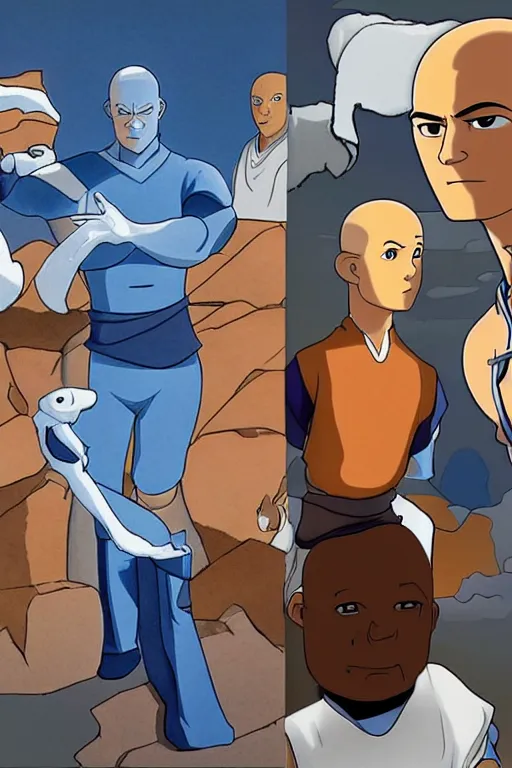 Prompt: mr clean as the avatar, avatar the last airbender