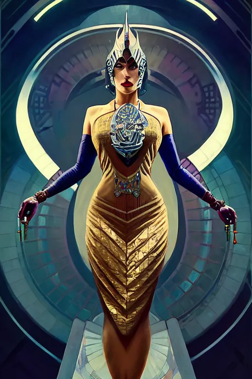 Image similar to art deco gta 5 killer queen profile picture by greg rutkowski, dynamic pose, intricate, futuristic, fantasy, elegant, by stanley artgerm lau, greg rutkowski, thomas kindkade, alphonse mucha, loish, norman rockwell, fantasy lut, asymmetric, long hair, retro computer graphics, video game, fluid lines,