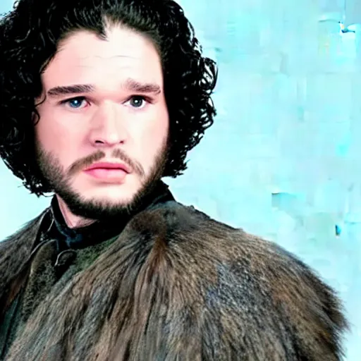 Image similar to screenshot of jon snow in an episode of the golden girls,