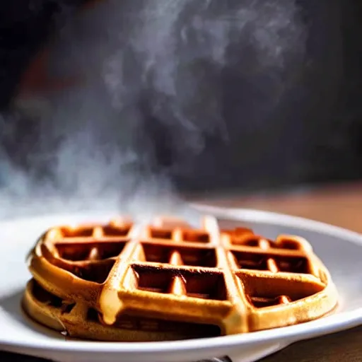 Image similar to doomslayer cooking waffles