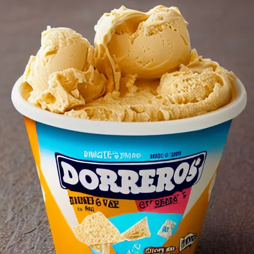 Prompt: doritos flavoured ben and jerry's ice cream