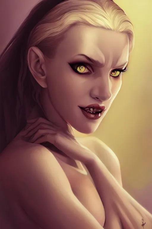 Prompt: Succubus in virgin killer sweatshirt portrait, by artgerm, WLOP