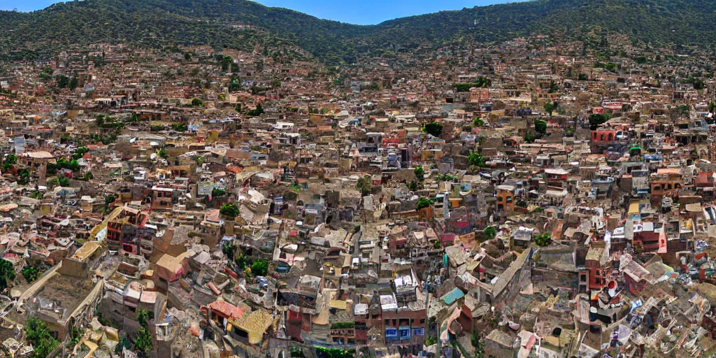 Prompt: seamless equirectangular projection of a 3 6 0 view of guanajuato