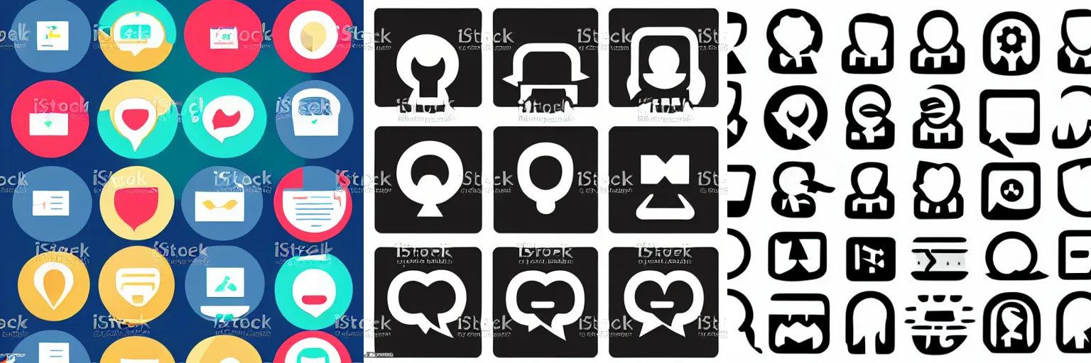 Prompt: modern chat clipart icon vector art