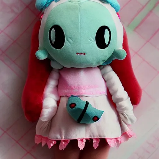 Prompt: cute fumo plush of a girl who collects rare bugs in her spare time