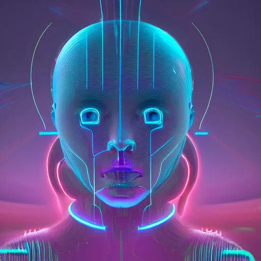 Image similar to artificial intelligence bestowing enlightenment upon mankind in the style of beeple, biopunk, futuristic, 8 k resolution, trending on artstation, cg society, award winning