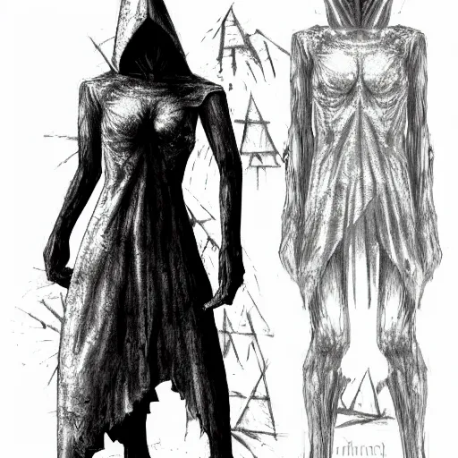 Edit of White Pyramid Head, the concept Masahiro Ito (Pyramid