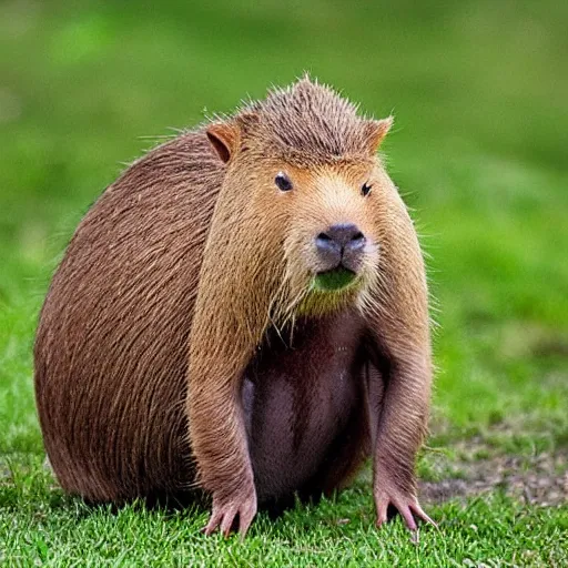 Image similar to capybara in bored ape's style