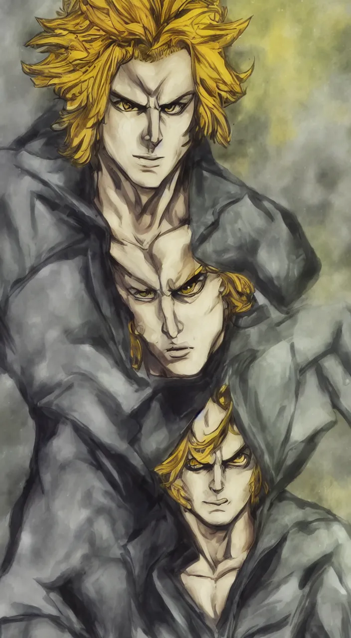 Portrait of Dio Brando from Jojo's Bizarre Adventure, Stable Diffusion