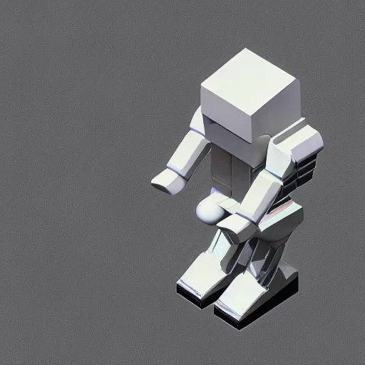 Prompt: 3 d render isometric voxel robot in tokyo