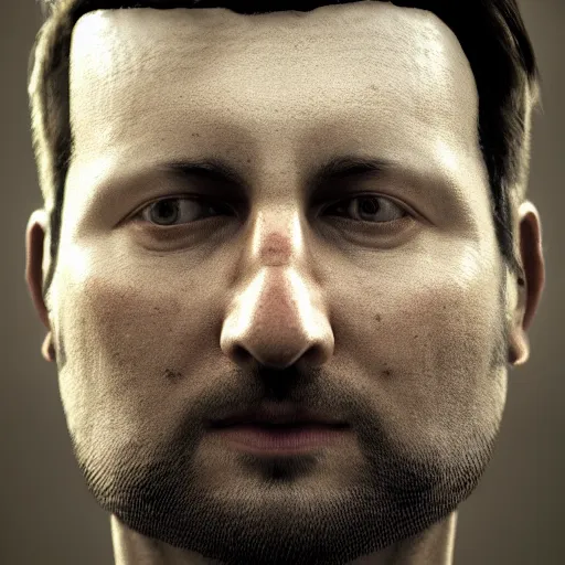 Image similar to Paul Tremblay Head Full of Ghosts, extremely moody lighting, glowing light and shadow, atmospheric, fine art, trending, featured, 8k, photorealistic, complex,symmetrical , 3-point perspective, hyper detailed, unreal engine 5, IMAX quality, cinematic, high resolution, 3D, PBR, path tracing, volumetric lighting, octane render, arnold render
