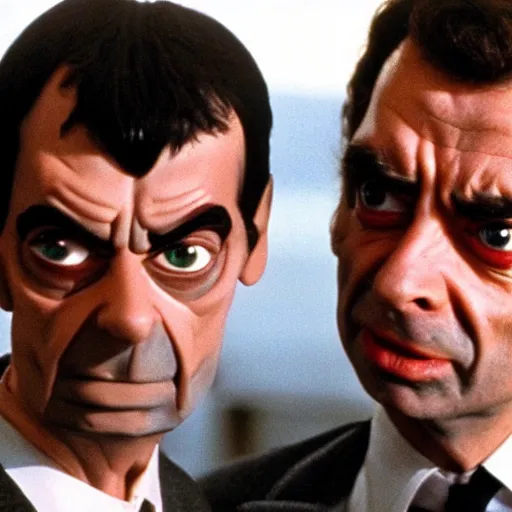 Image similar to A still of Mr Bean as the Terminator in The Terminator