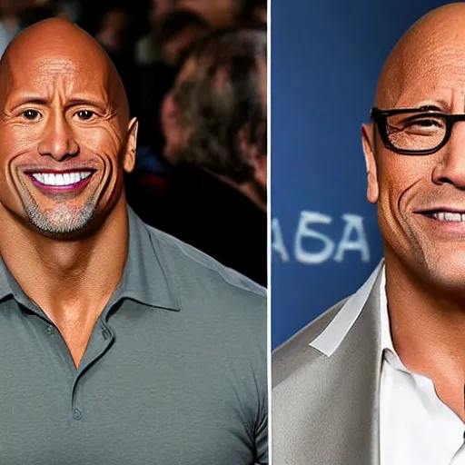 Image similar to Dwayne Johnson as Danny DeVito