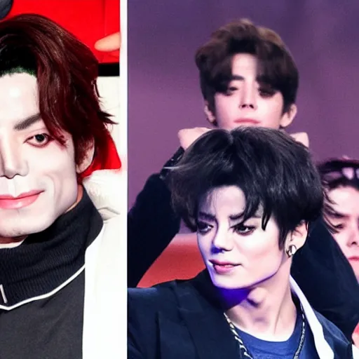 Image similar to michael jackson as jungkook from BTS