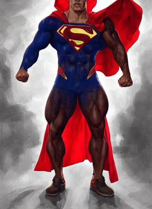 Image similar to portrait of crossfit bodybuilder fitness muscular sprinter superman!, futuristic detailed ornate cyberpunk costume!, red and black costume!!!, pale skin!, no logo!!!, painted art by tsuyoshi nagano, greg rutkowski, artgerm, alphonse mucha, spike painting