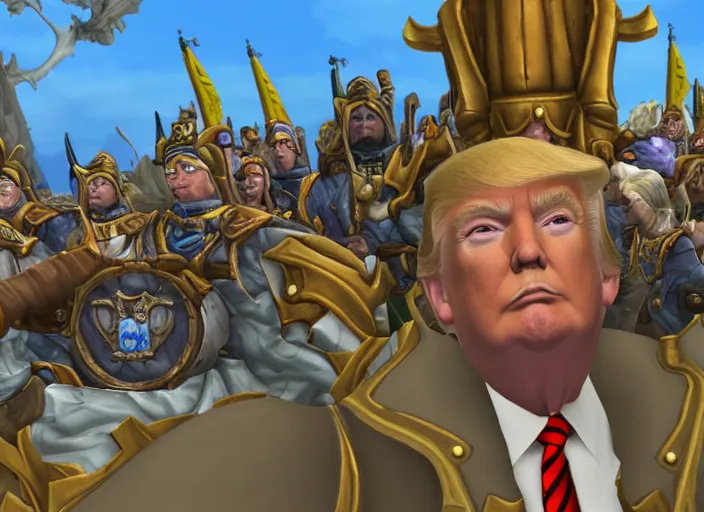 Image similar to donald trump in stormwind