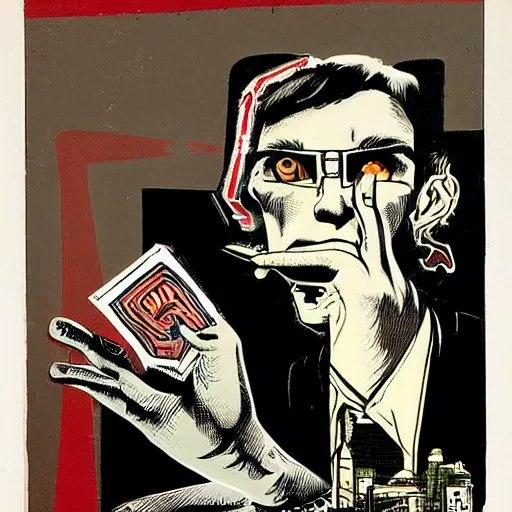 Image similar to a powerful psychic guy emitting psychic powers, by ravi zupa, by jamie hewlett,