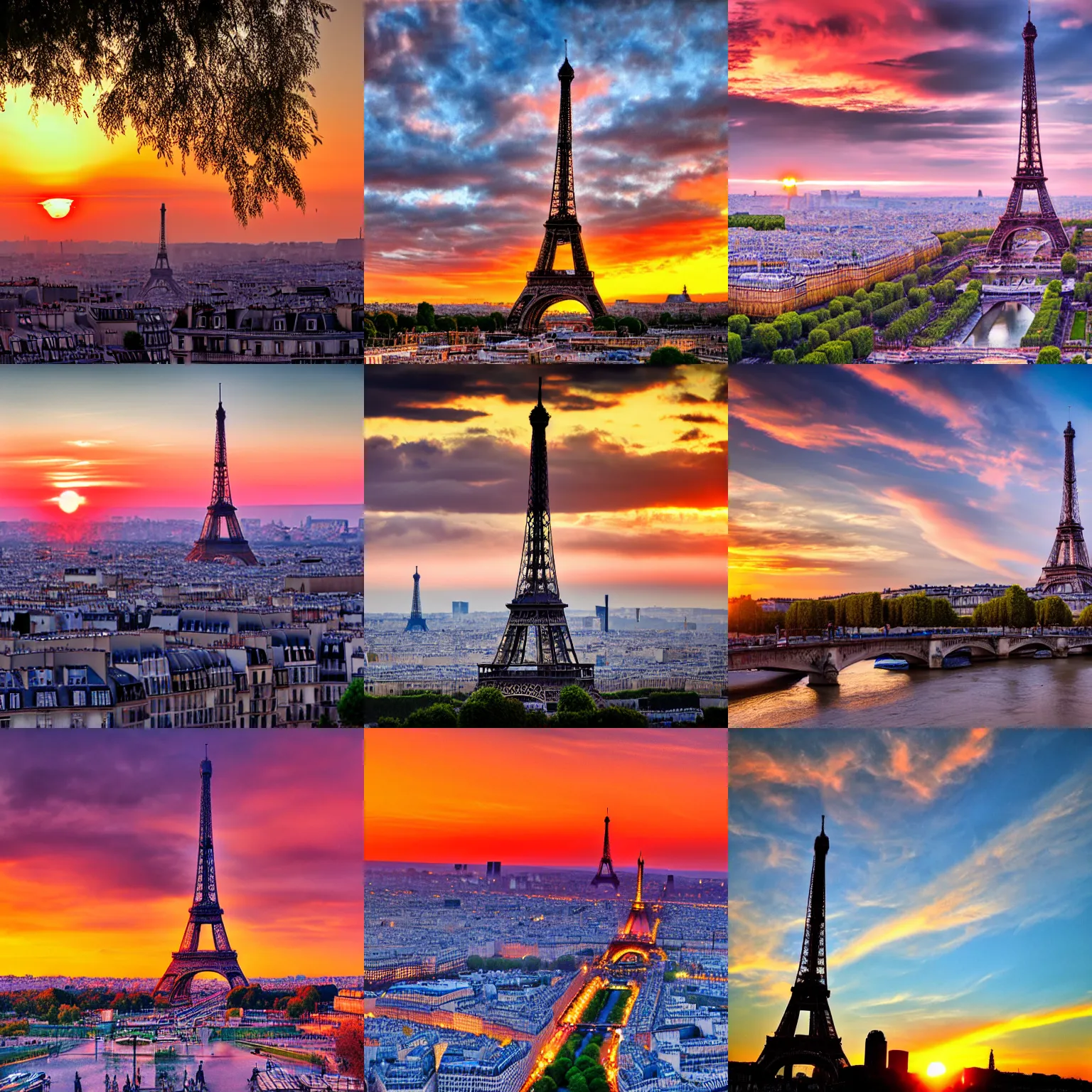 Prompt: <photo location='Paris France' hd dslr>Epic sunrise</photo>