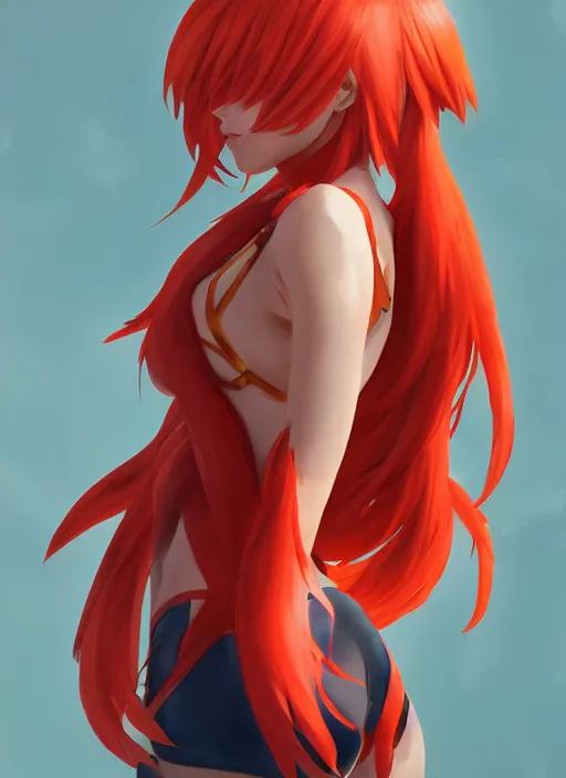 Image similar to asuka langley soryu, from league of legends, hyper detailed, digital art, trending in artstation, cinematic lighting, studio quality, smooth render, fluorescent skin, unreal engine 5 rendered, octane rendered, art style by klimt and nixeu and ian sprigger and wlop and krenz cushart