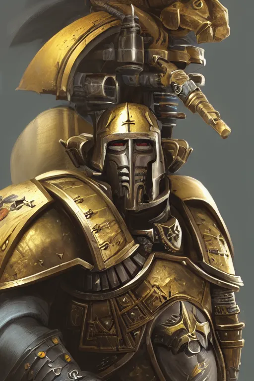 Image similar to armor portrait heros warhammer 4 0 k horus heresy fanart - the primarchs emperor by johannes helgeson animated with vfx concept artist & illustrator global illumination ray tracing hdr fanart arstation zbrush central hardmesh 8 k octane renderer comics stylized