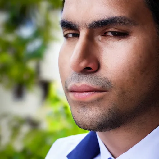 Image similar to Peruvian man, corporate portait, headshot, profile