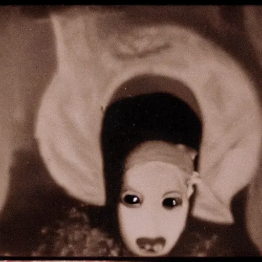 Prompt: A tikbalang, 16mm film, ethereal, horror