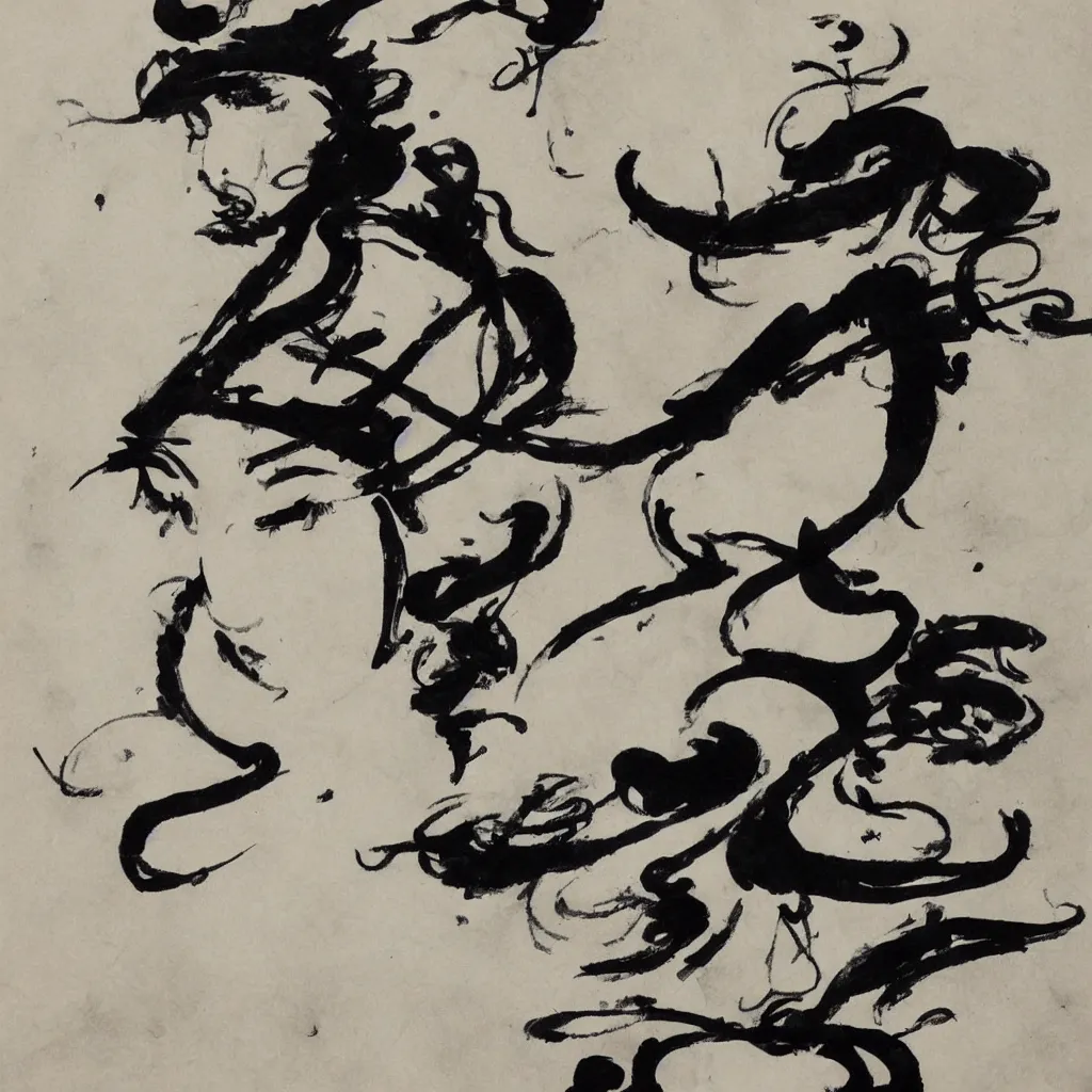 Prompt: chinese ink painting of zelda
