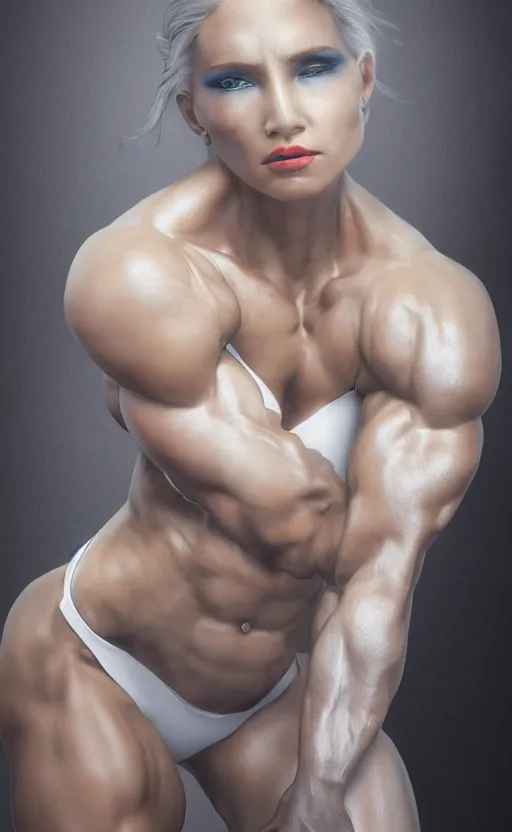 beastly massive muscular  female bodybuilder muscle woman with thick  pecs, large glutes, big hands, huge arms, gigantic legs, and a h - AI  Generated Artwork - NightCafe Creator