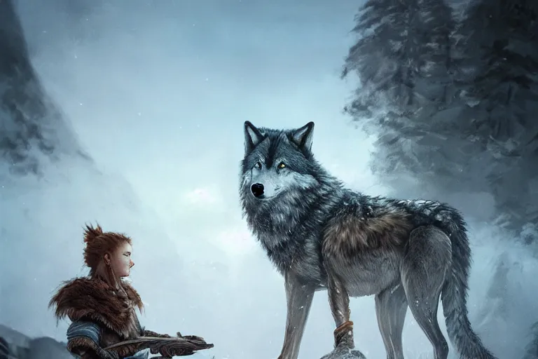 Aloy living with wolves, highly detailed, | Stable Diffusion | OpenArt