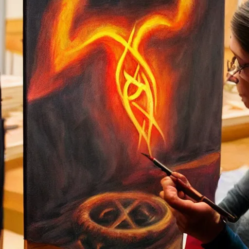 a photo of a artist drawing an satanic ritual on | Stable Diffusion ...