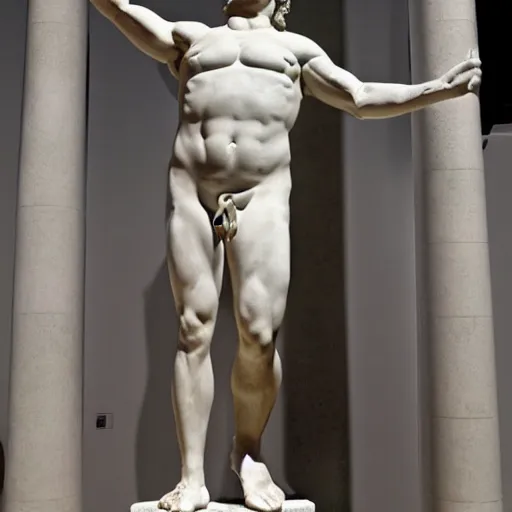 Image similar to greek statue of Donald Trump, full body, 4k