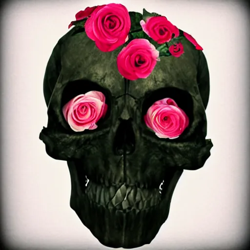 Image similar to Skull made out of roses