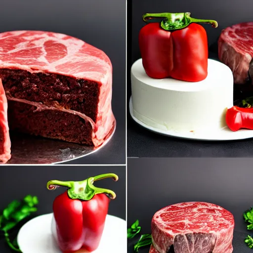 Image similar to meat - stuffed pepper wedding cake