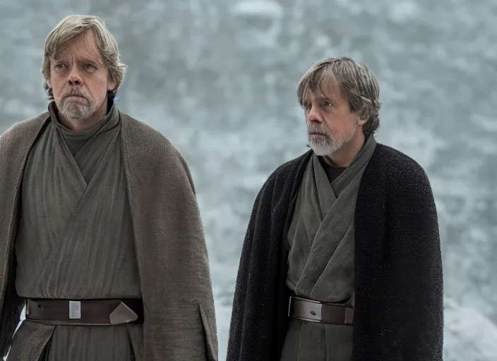 Image similar to luke skywalker in hbo's succession