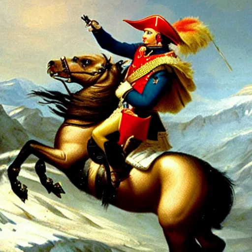 Image similar to Napoleon Crossing the Alps