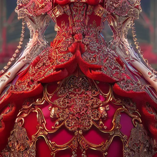 Prompt: princess of ruby, ornate, intricate, hyper detailed, masterpiece, 4 k, octane render