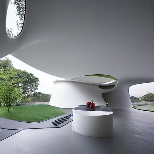 Image similar to house designed by zaha hadid