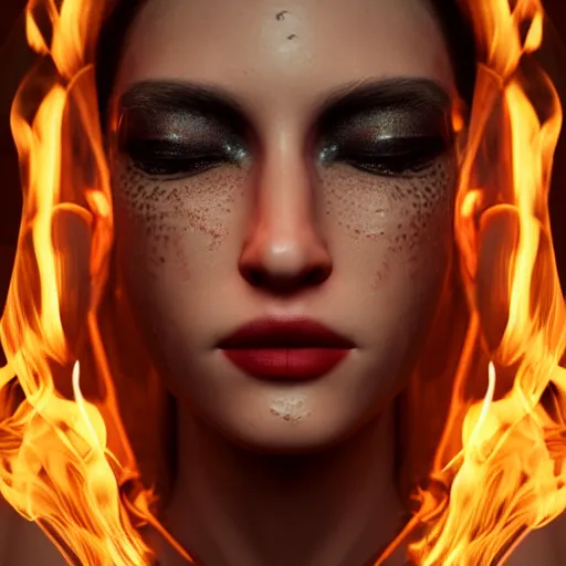 Image similar to smoke dancer, highly detailed, photorealistic portrait, bright studio setting, studio lighting, crisp quality and light reflections, unreal engine 5 quality render