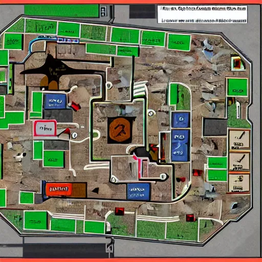 Image similar to dungeons and dragons grid battle map for an urban modern parking lot