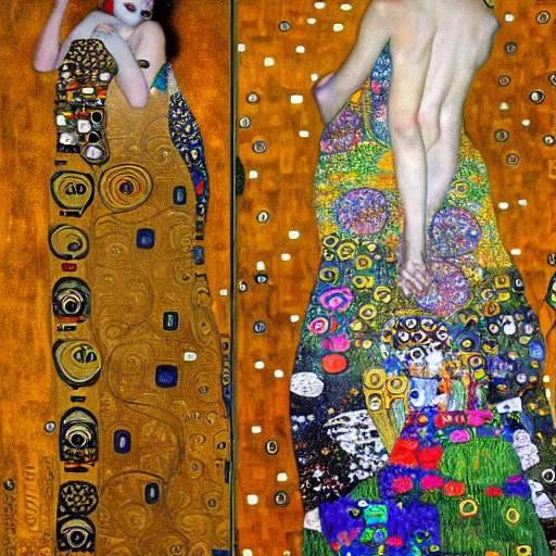 Prompt: art gustav klimt full body art