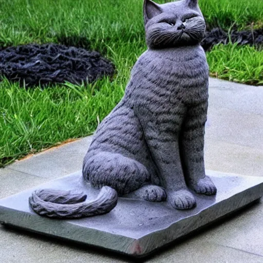 Image similar to a statue of a cute cat