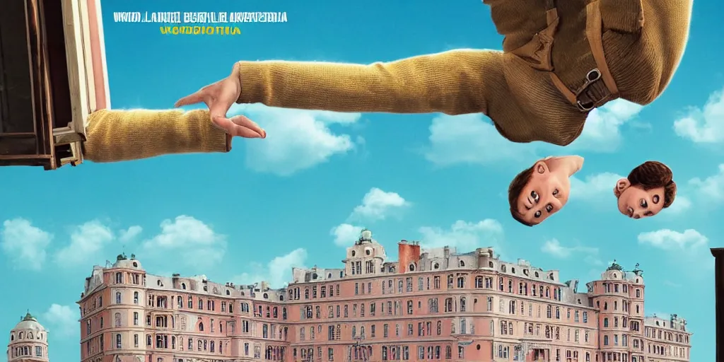 Prompt: a very high resolution image from a new movie, upside - down building, windows, beautiful scenery, photorealistic, photography, directed by wes anderson