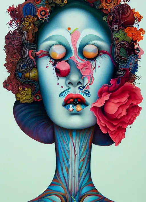 Image similar to painting of a woman by rik oostenbroek, james jean, amy sol