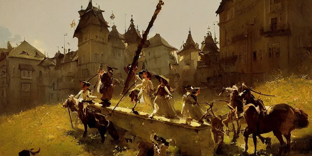 Image similar to gorgeous Carl Spitzweg painting, artstation