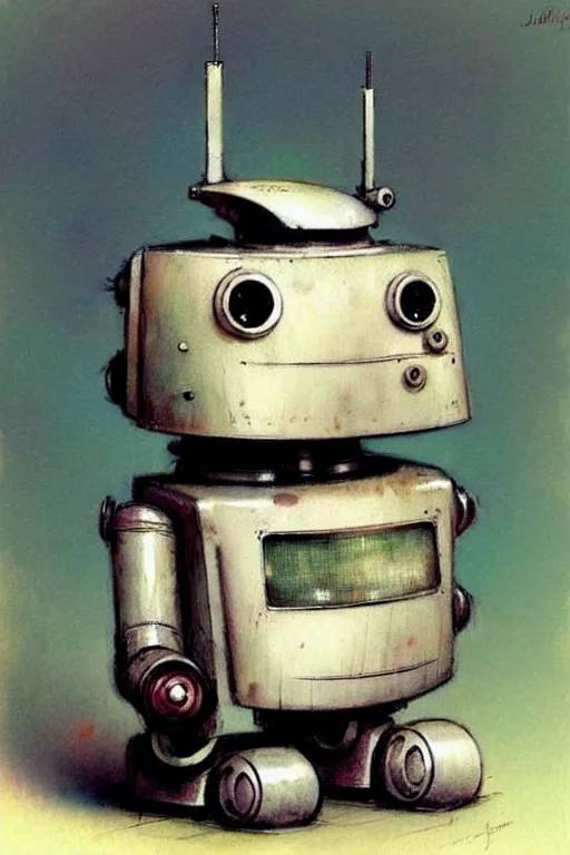 Image similar to ( ( ( ( ( 1 9 5 0 s retro robot cute pet. muted colors. ) ) ) ) ) by jean - baptiste monge!!!!!!!!!!!!!!!!!!!!!!!!!!!!!!