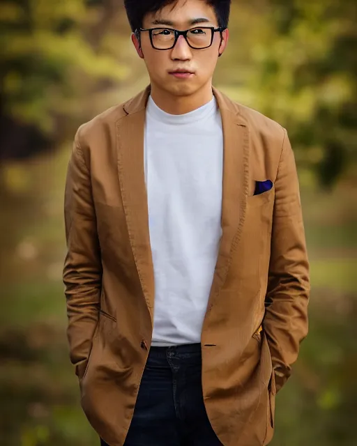 Image similar to gold, hyper realistic photo of an asian male, 8 k, 8 5 mm f 1. 8