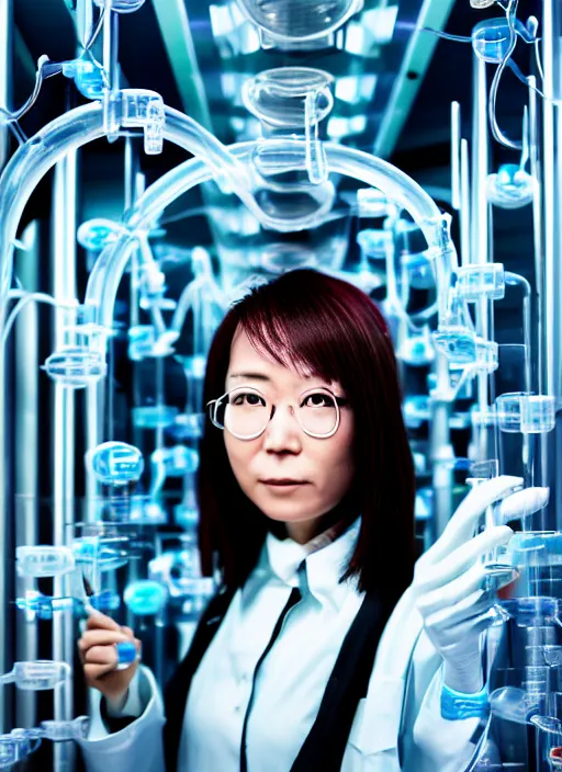 Image similar to portrait of a woman with biotech parts by Akira Toriyama, 35mm focal length, hyper detailled, 4K
